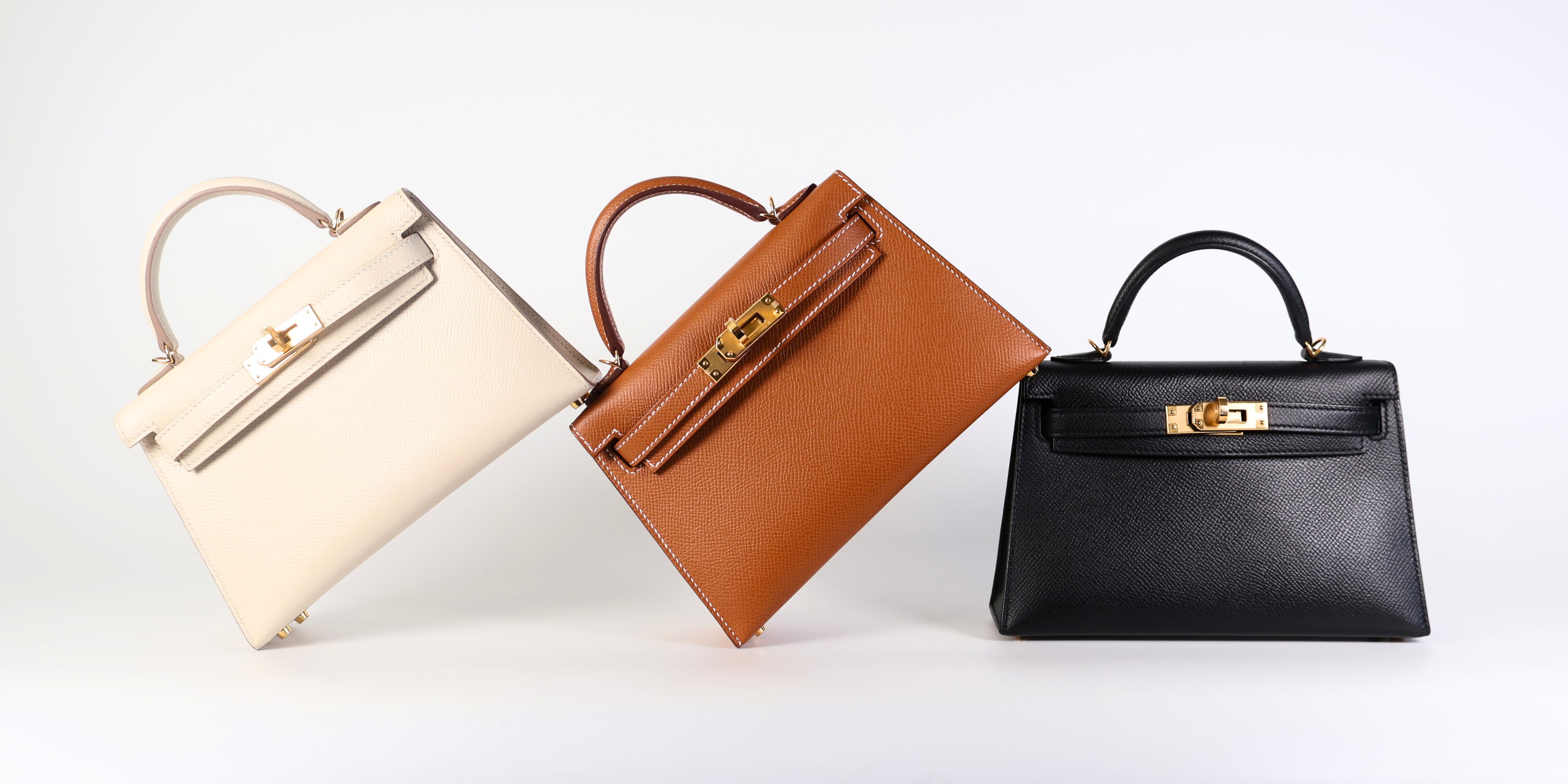 Trio of Hermès Mini Kelly bags